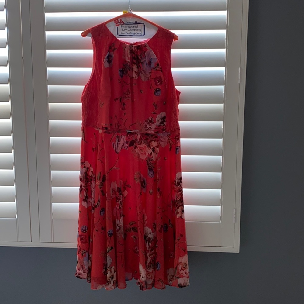 Plus sized floral dress.